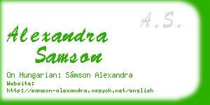 alexandra samson business card